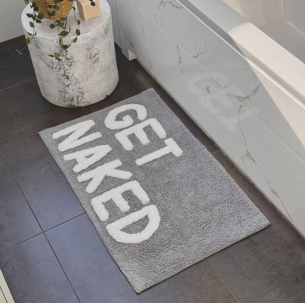 Get Naked Bath Mat Grey/White