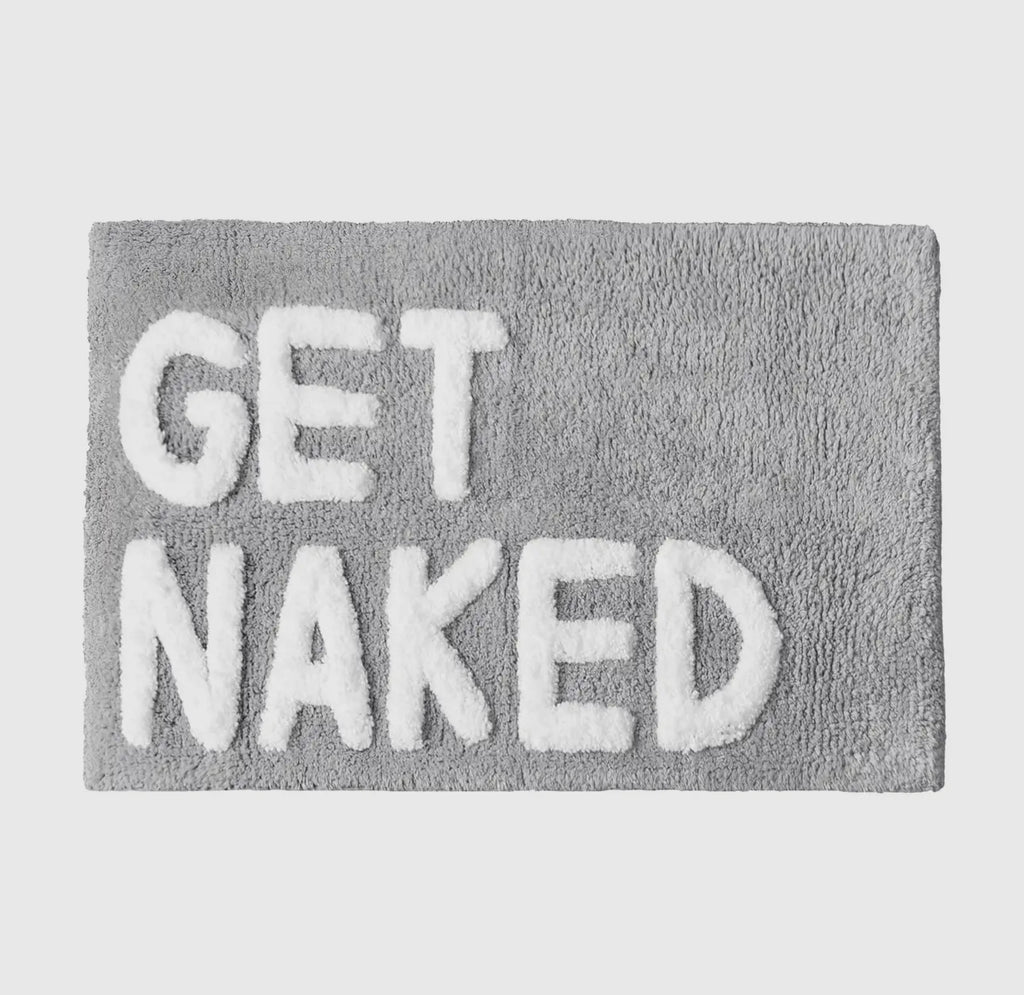 Get Naked Bath Mat Grey/White