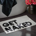Get Naked Bath Mat Black/White